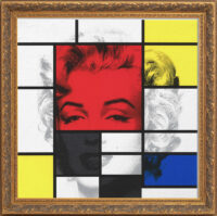 Mondrian Marilyn - Oil on Framed Canvas